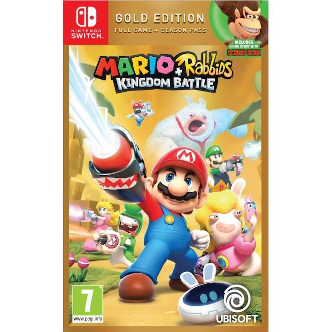Mario + Lapins Crétins Kingdom Battle Édition Gold Jeu Switch Blanc