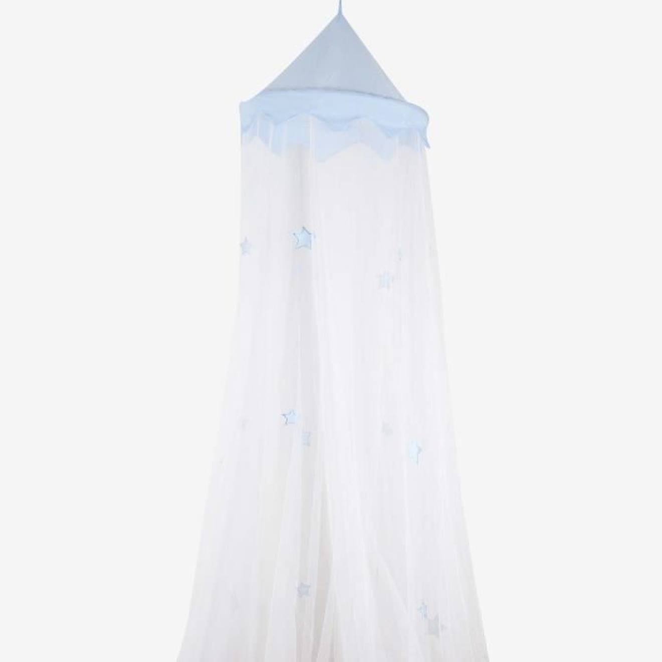 Ciel De Lit - Bébé - Garçon - Bleu Ciel - Voile Moustiquaire - Fixation Facile - 100% Polyester Bleu