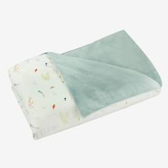 Linge de maison et décoration-Linge de lit bébé-Couverture, édredon-Couverture bébé en velours rebourré - Marque - Vert d'eau - 75 x 100 cm - Uni