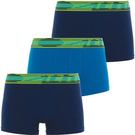 Garçon-Lot de 3 boxers ATHENA Sport Stretch pour garçon - Bleu