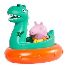 -Jouet de bain Peppa Pig Tomy - Licorne et Dinosaure - Vert et Orange - 12 cm