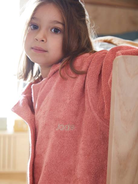 Vêtements bébé et enfants à personnaliser-Fille-Peignoir de bain-Peignoir Oversize enfant avec coton recyclé personnalisable