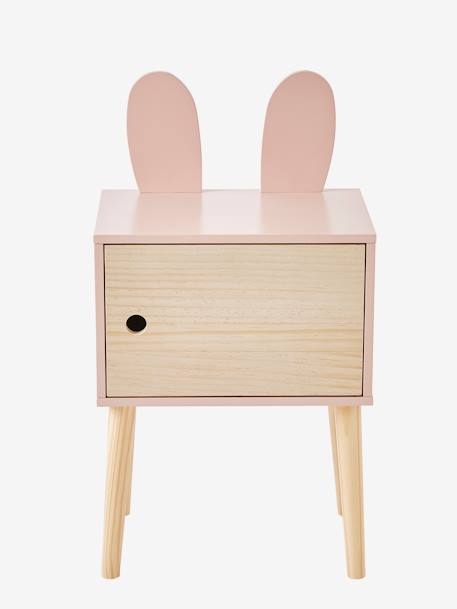 Table De Chevet Enfant VERTBAUDET - Design Lapin Rose - Niche De Rangement - Dimensions 40x30x72 Cm