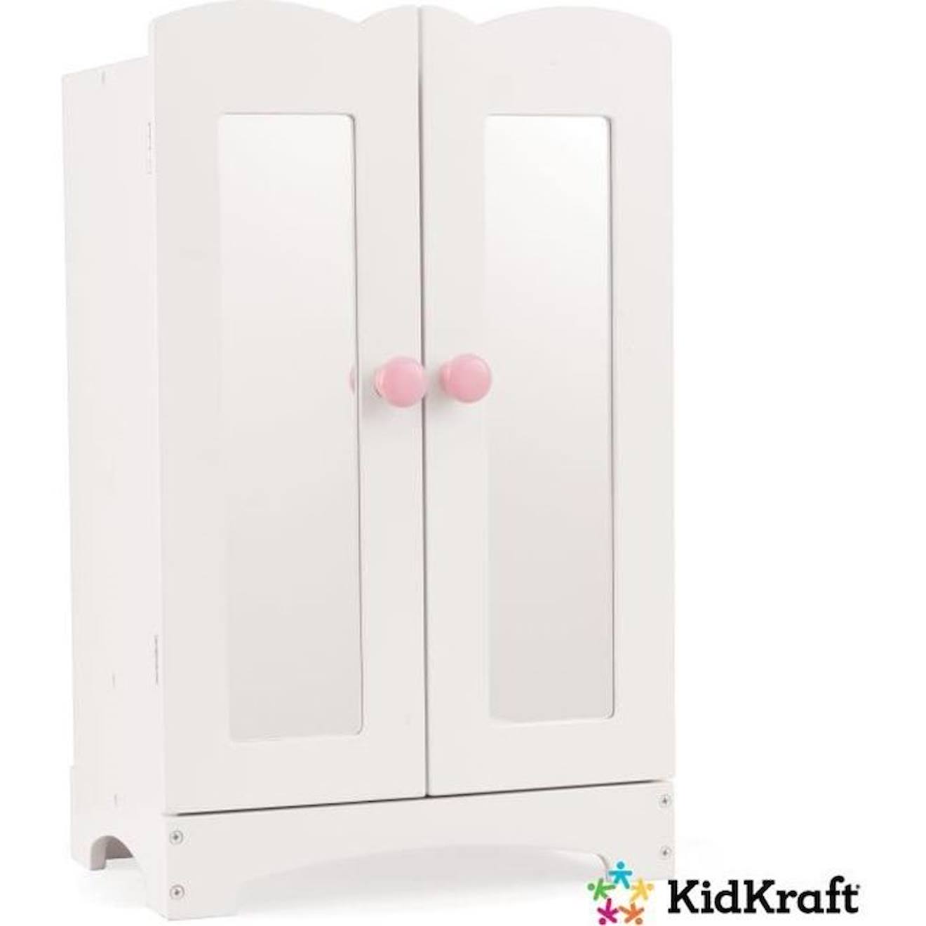 KidKraft® Armoire enfant pour costumes, miroir bois gris/blanc 13040