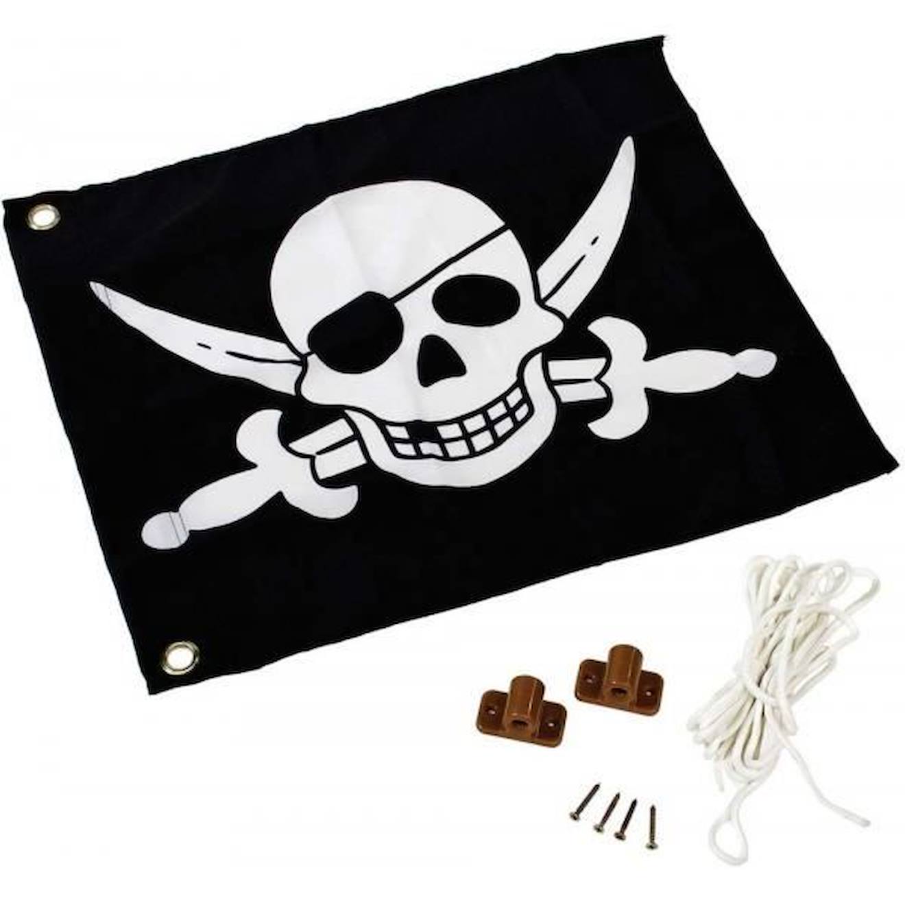 Drapeau Pirate Axi - Accessoire Maison Enfant / Aire De Jeux - Polyester - Multicolore - 55x45cm Noi
