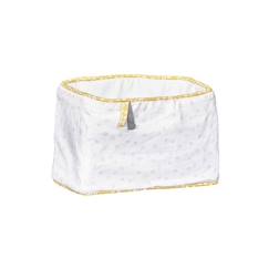 Chambre et rangement-Rangement-Bac, boite, panier de rangement-Paniere tissu en coton blanc