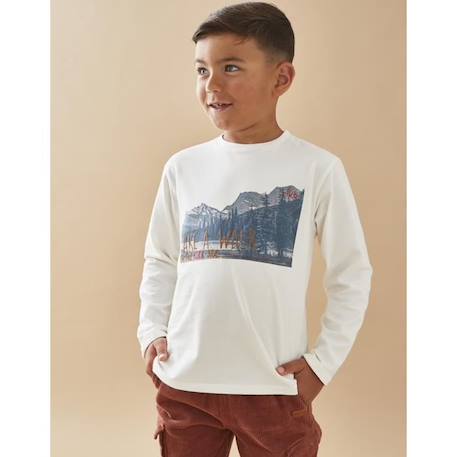 Bébé-T-shirt, sous-pull-T-shirt manches longues en jersey imprimé montagne