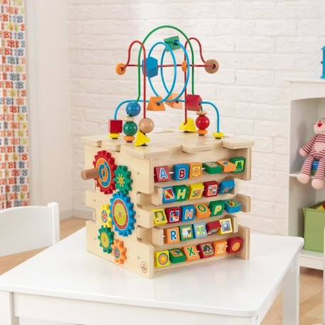 Cube d'activités en bois - KIDKRAFT - Thème cirque - Reconnaissance des formes et des couleurs MARRON 3 - vertbaudet enfant 