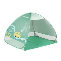BADABULLE Tente anti-UV bébé, grande tente de plage, haute protection solaire FPS 50+, système pop-up, vert  - vertbaudet enfant