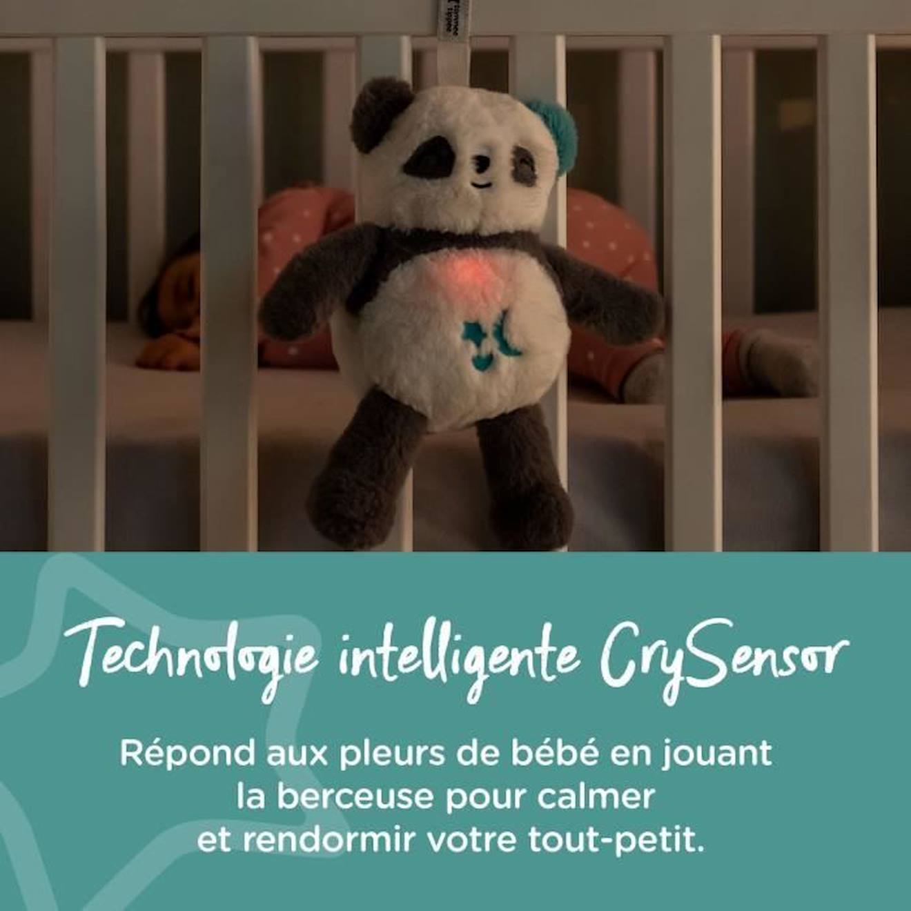 TOMMEE TIPPEE, Peluche veilleuse de luxe avec CrySensor, 6 sons apaisants,  USB, lavable en machine, Pippo le Panda - Cdiscount Puériculture & Eveil  bébé