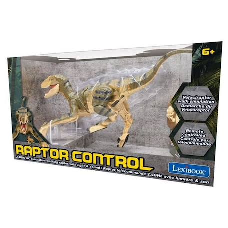 Dinosaure de simulation télécommandé - LEXIBOOK - Velociraptor 45 cm - Mouvements articulés - Effets lumineux - Sons de rugissement MARRON 4 - vertbaudet enfant 