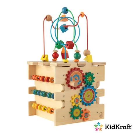 Cube d'activités en bois - KIDKRAFT - Thème cirque - Reconnaissance des formes et des couleurs MARRON 2 - vertbaudet enfant 