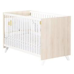 Chambre et rangement-Chambre-Lit bébé, lit enfant-Lit bébé-Lit bébé en bois BABY PRICE - Scandi gris - 120x60 - Sommier réglable -