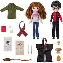 Harry Potter - Coffret Deluxe Poupée 20cm Harry Potter et Hermione - Wizarding World - 4 tenues et 12 accessoires  - vertbaudet enfant