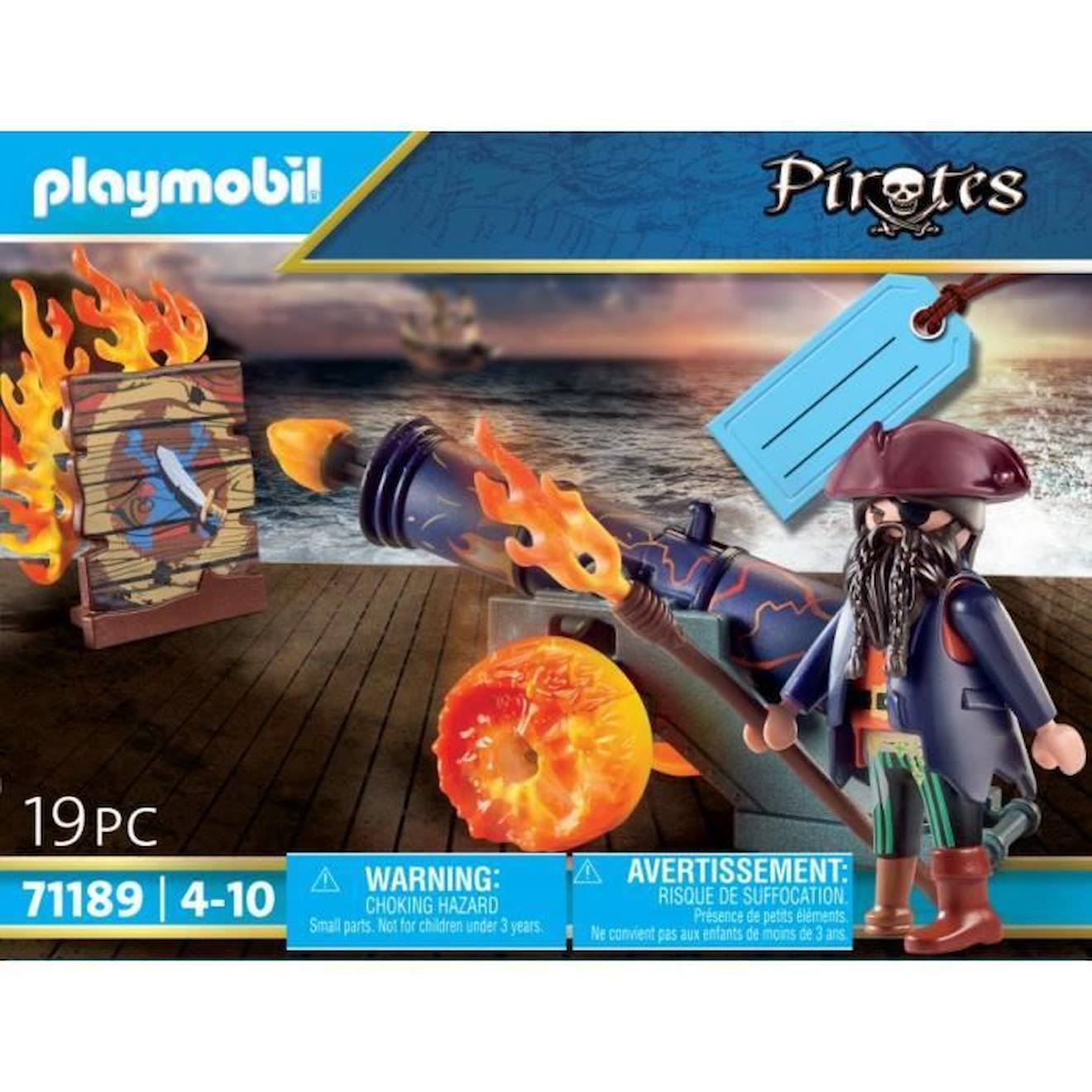 Playmobil - 71189 - Pirate Et Canon De Feu - Mixte - Intérieur - Enfant Bleu