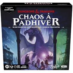 -Dungeons & Dragons: Chaos à Padhiver, Jeu d'enquête façon Escape Game, Jeu de Plateau coopératif pour 2 à 6 Joueurs