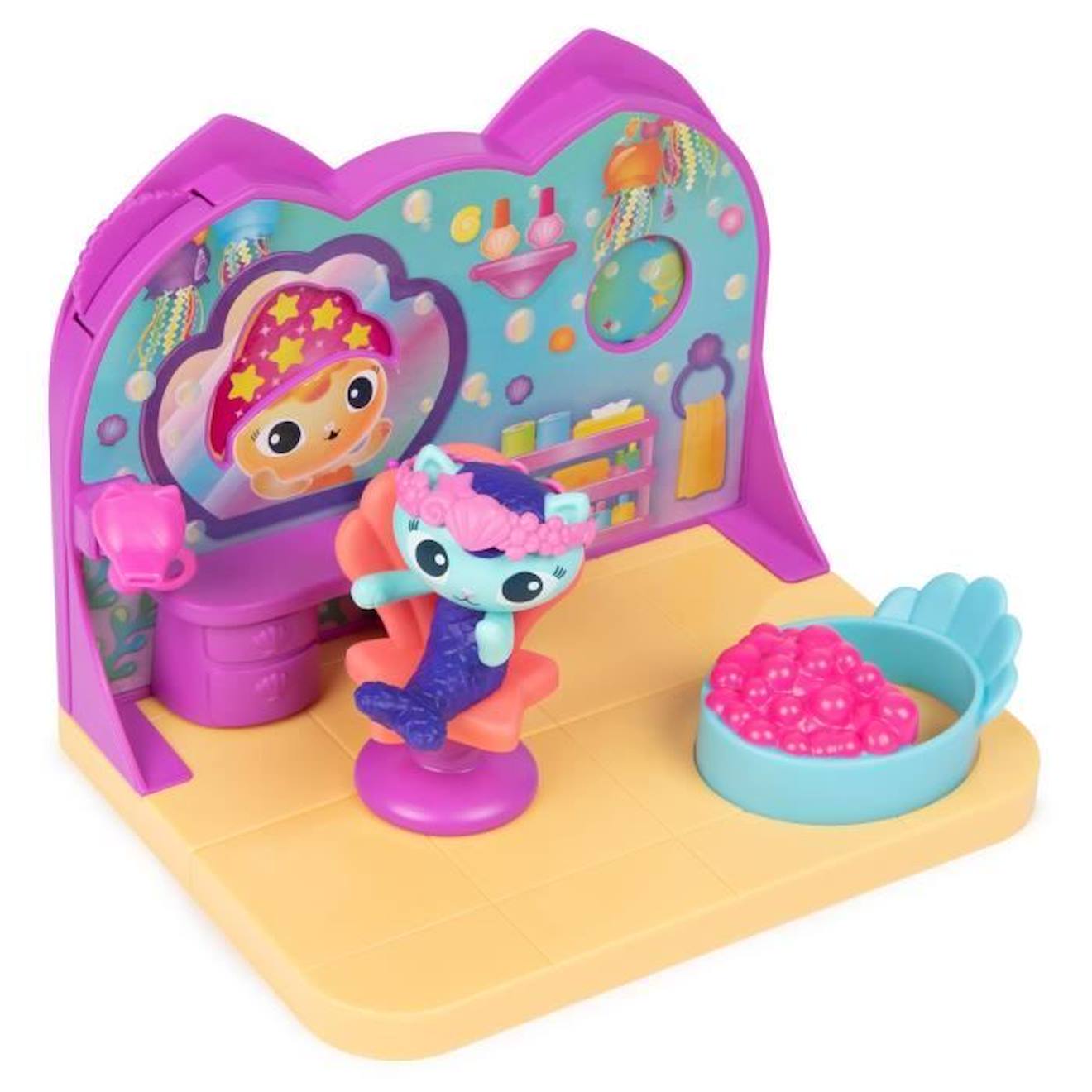 Playset Deluxe Le SPA - Gabby et la Maison Magique - 1 figurine chat et  accessoires rose - Spin Master