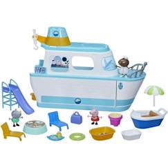 Figurine - PEPPA PIG - Le bateau de croisière - Coffret de jeu à étages avec 17 pièces - Jouets préscolaires  - vertbaudet enfant
