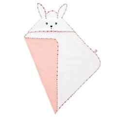 -Cape de bain lapin coquelicot - Kaloo rose - 75x75 cm - 100% coton