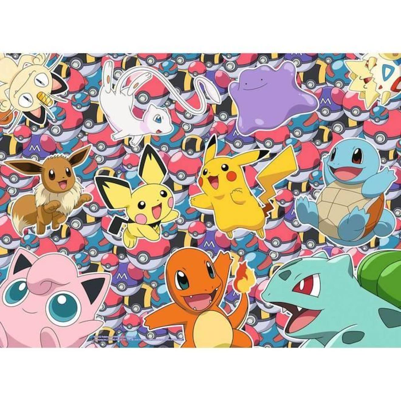 Puzzle 100 Pièces Xxl : Pokémon : Prêt Pour La Bataille ! Coloris Unique Blanc