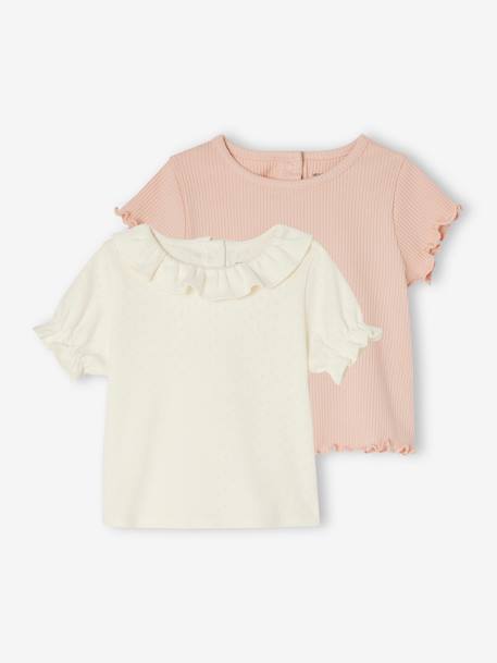 Bébé-T-shirt, sous-pull-T-shirt-Lot de 2 tee-shirts naissance en coton biologique