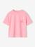 Tee-shirt uni Basics fille manches courtes rose bonbon+turquoise+vert amande 2 - vertbaudet enfant 