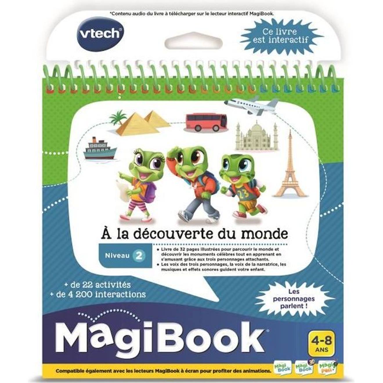Livre éducatif interactif Magibook VTECH - A la Découverte du Monde bleu -  Vtech