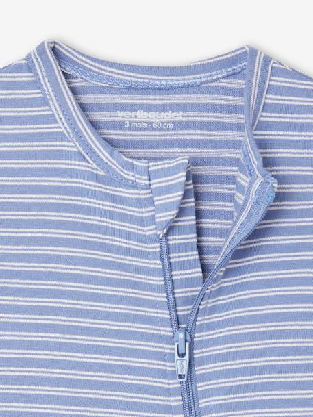 Lot De 2 Pyjamas Bébé Garçon Naissance - Interlock Coton Bio, Transformables, Ouverture Pression Dos