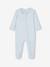 Lot de 3 pyjamas bébé en jersey ouverture zippée BASICS bleu chambray+cappuccino 3 - vertbaudet enfant 