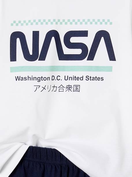 Pyjashort bicolore garçon NASA® Blanc/marine 4 - vertbaudet enfant 