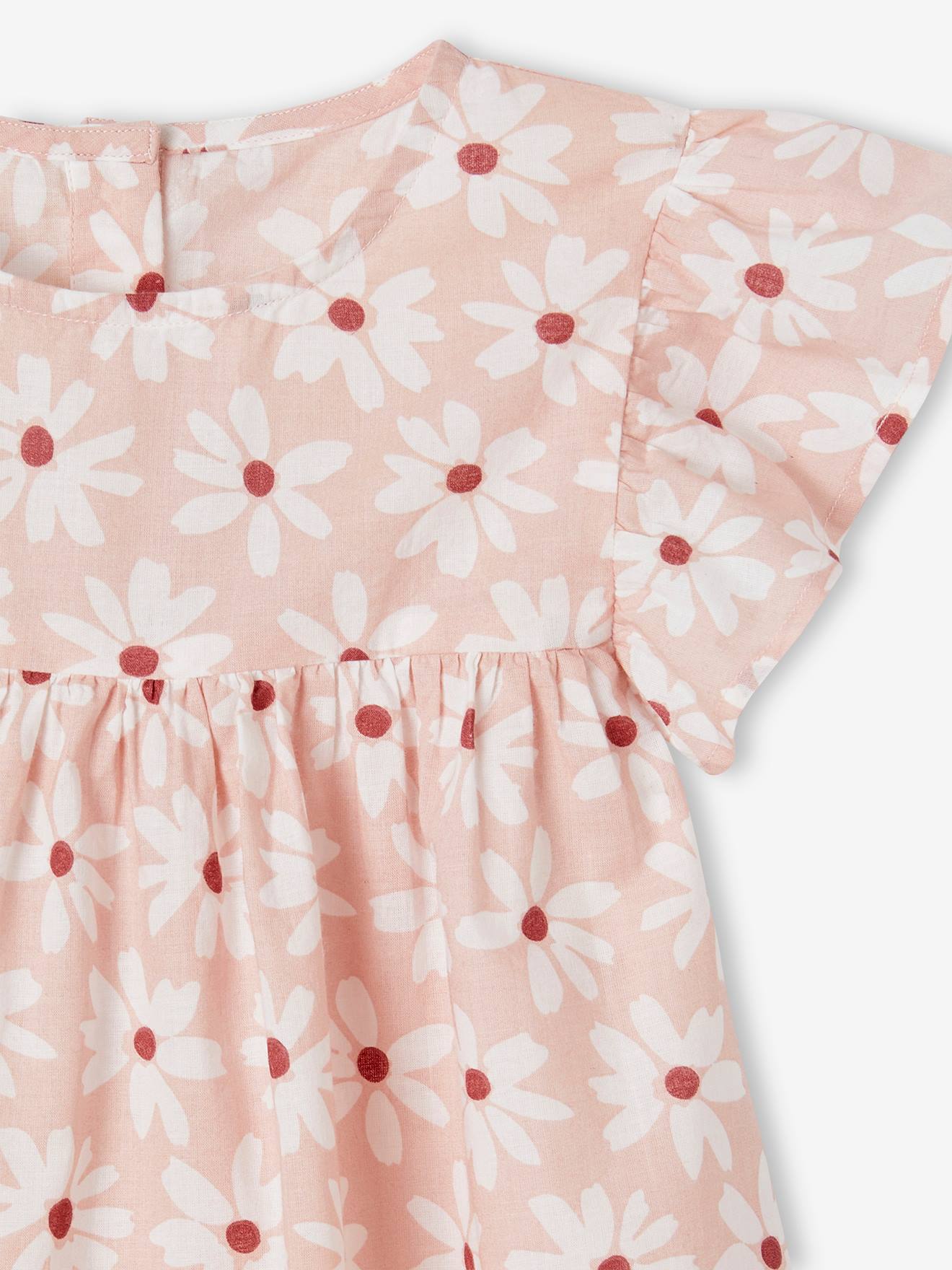Chemise à col en dentelle à volants pour filles, en coton, motif Floral, manches longues, princesse, hauts pour bébés, vêtements pour enfants en bas âge  1501