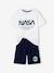 Pyjashort bicolore garçon NASA® Blanc/marine 1 - vertbaudet enfant 