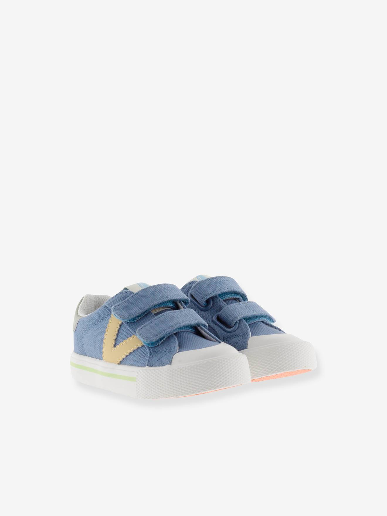 Baskets Enfant Tribu Tiras Lona Victoria® Bleu