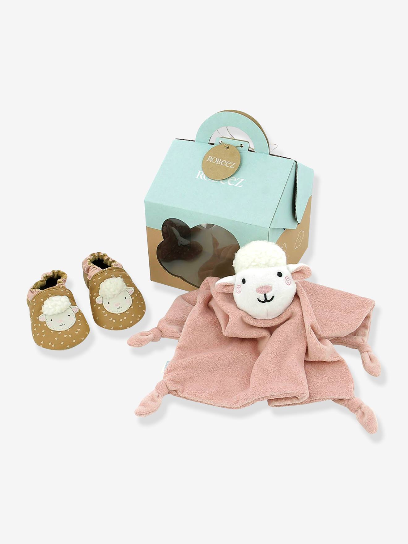 Coffret de naissance chaussons doudou camel 29 €