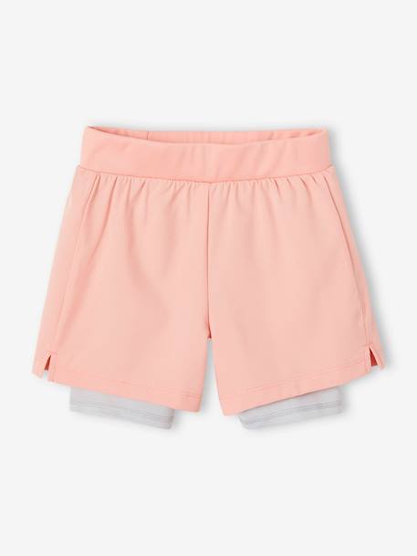 Fille-Vêtements de sport-Sportswear-Short fille sport 2 en 1 matière technique