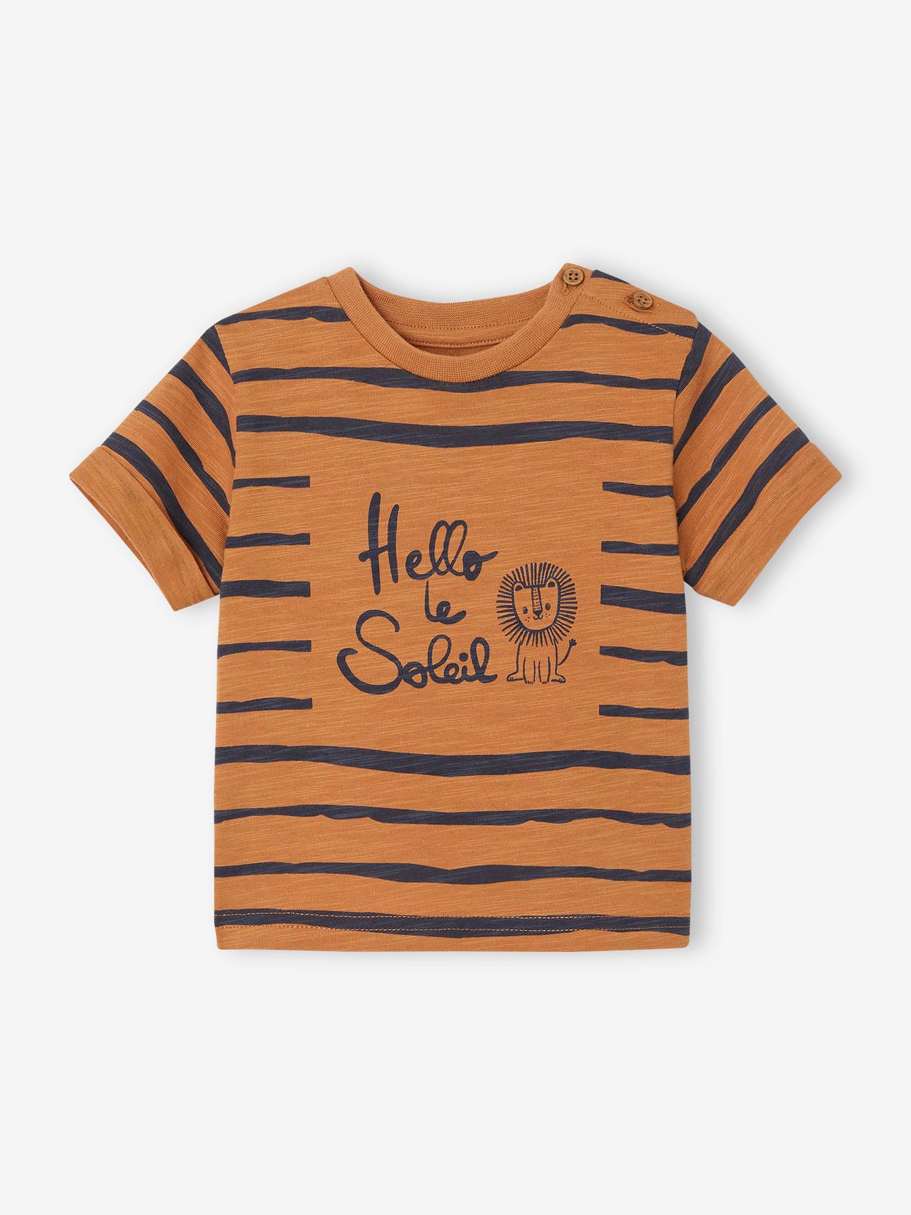 T-shirt Hello le soleil bébé caramel