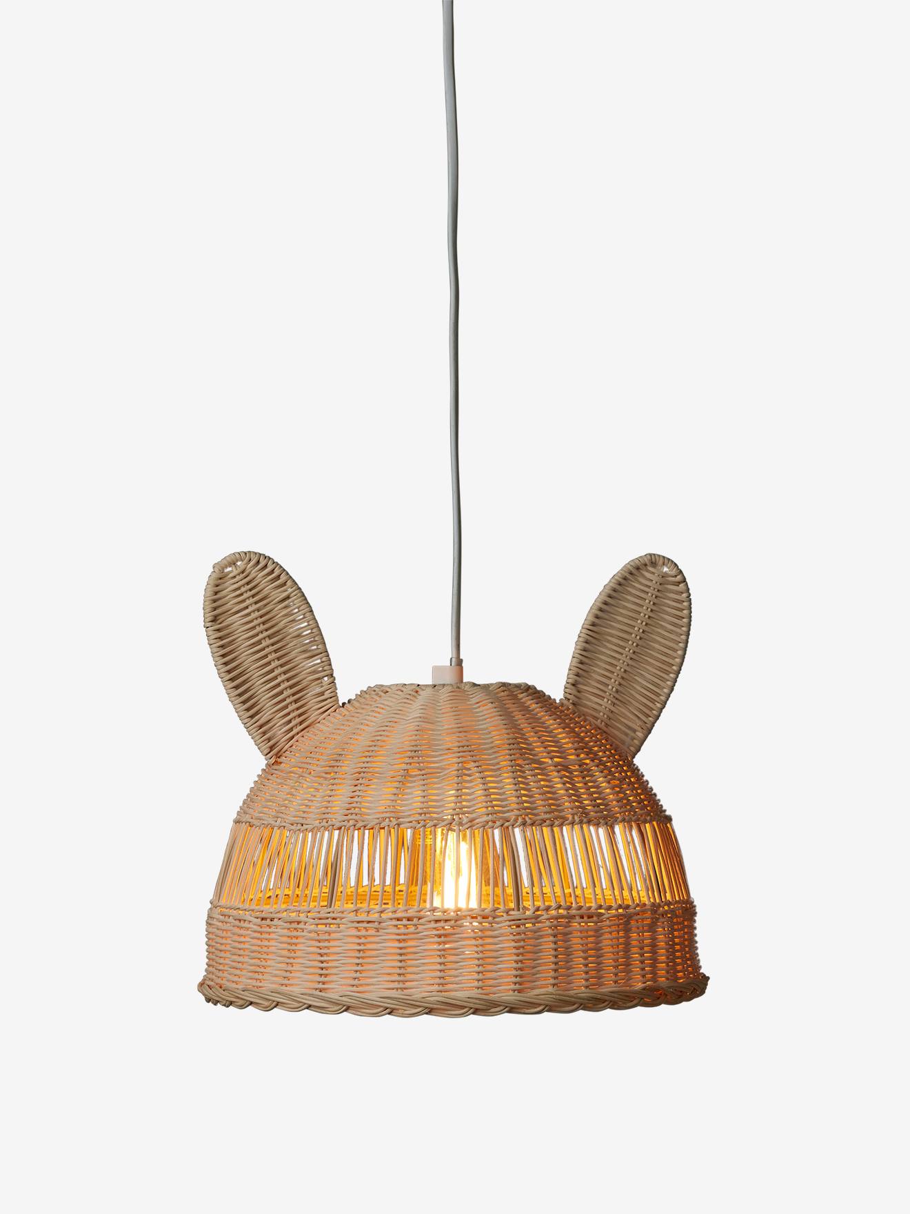 Abat-jour pour suspension Lapin en rotin (Vertbaudet) - Image 2