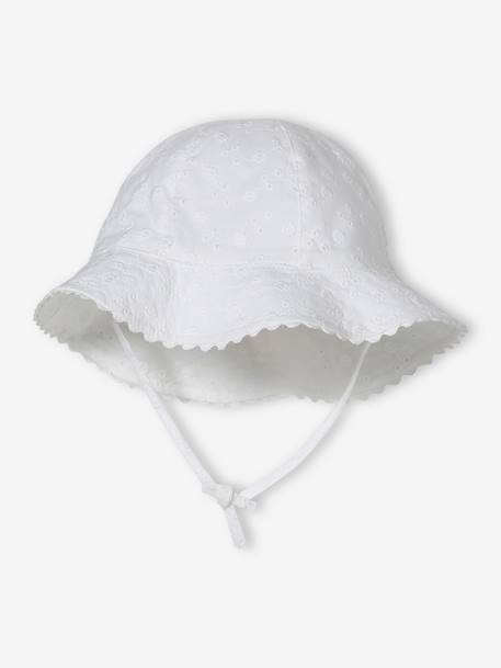 Vertbaudet - Chapeau en broderie anglaise bébé fille écru