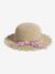 Chapeau aspect paille effet crochet avec ruban imprimé fille rose pâle 4 - vertbaudet enfant 