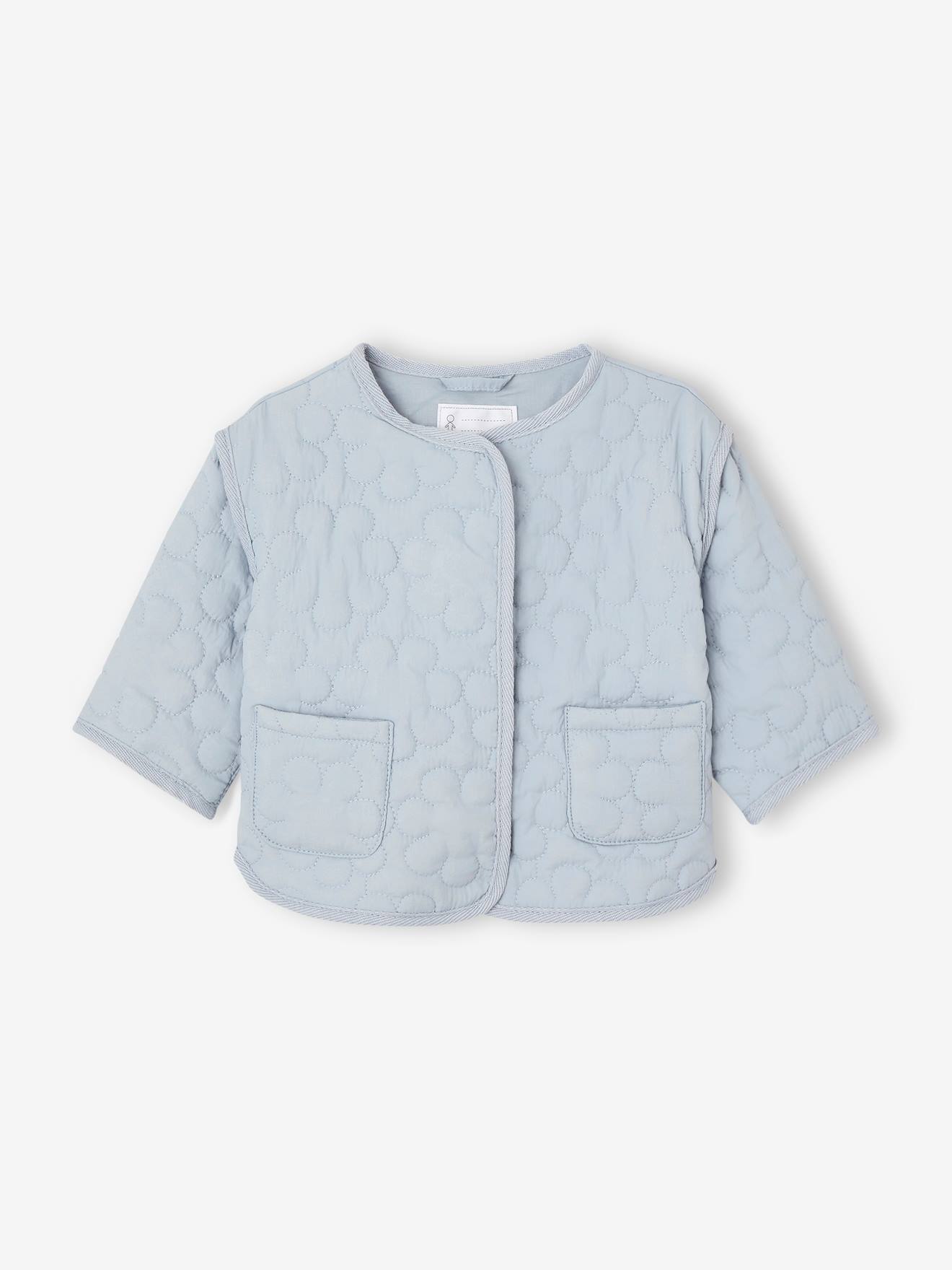 Veste matelassée bébé bleu pâle