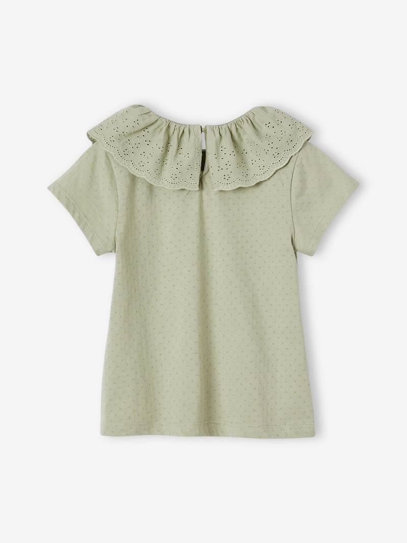 T-shirt blouse en broderie anglaise manches longues Vertbaudet | La Redoute