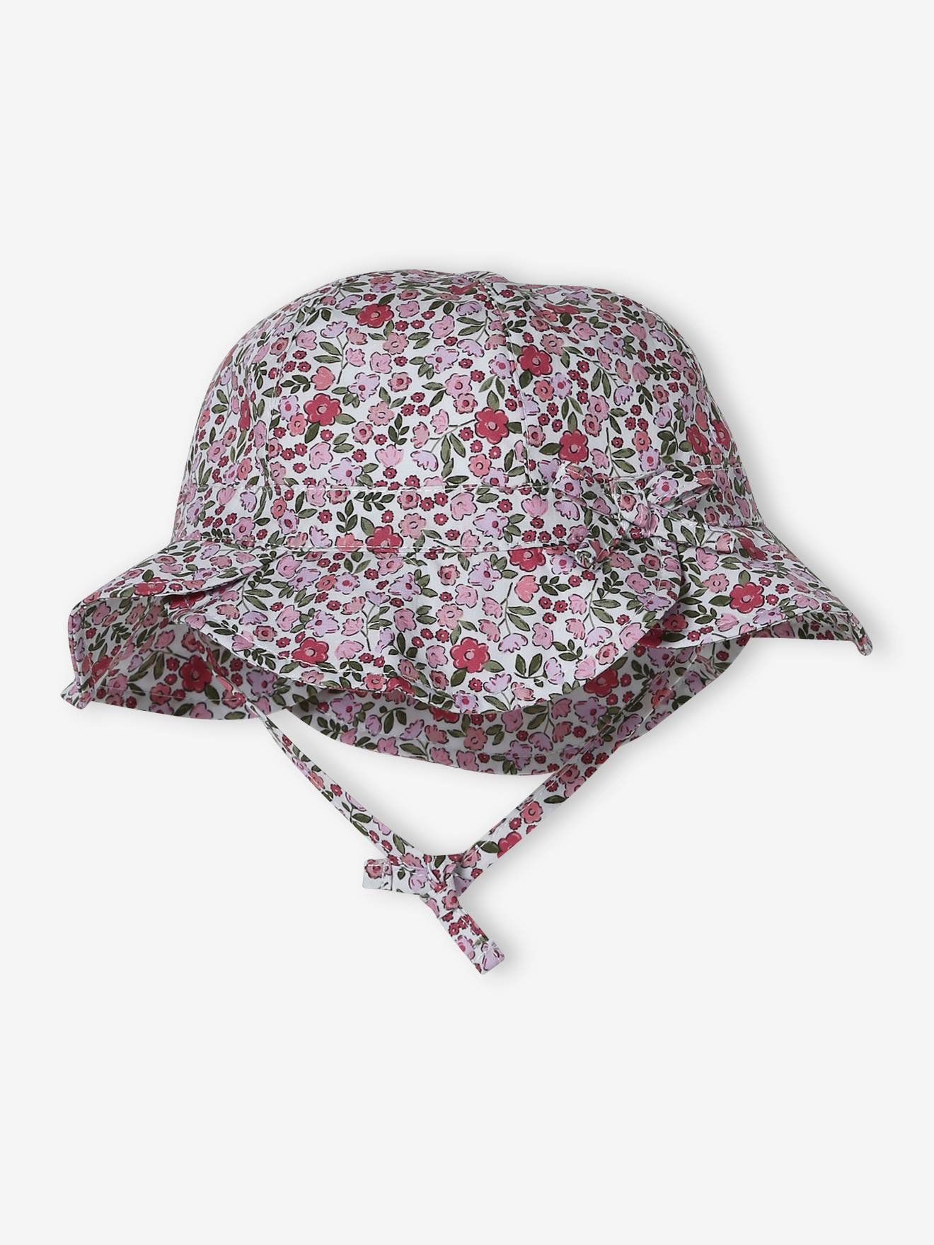 Chapeau imprimé bébé fille rose imprimé