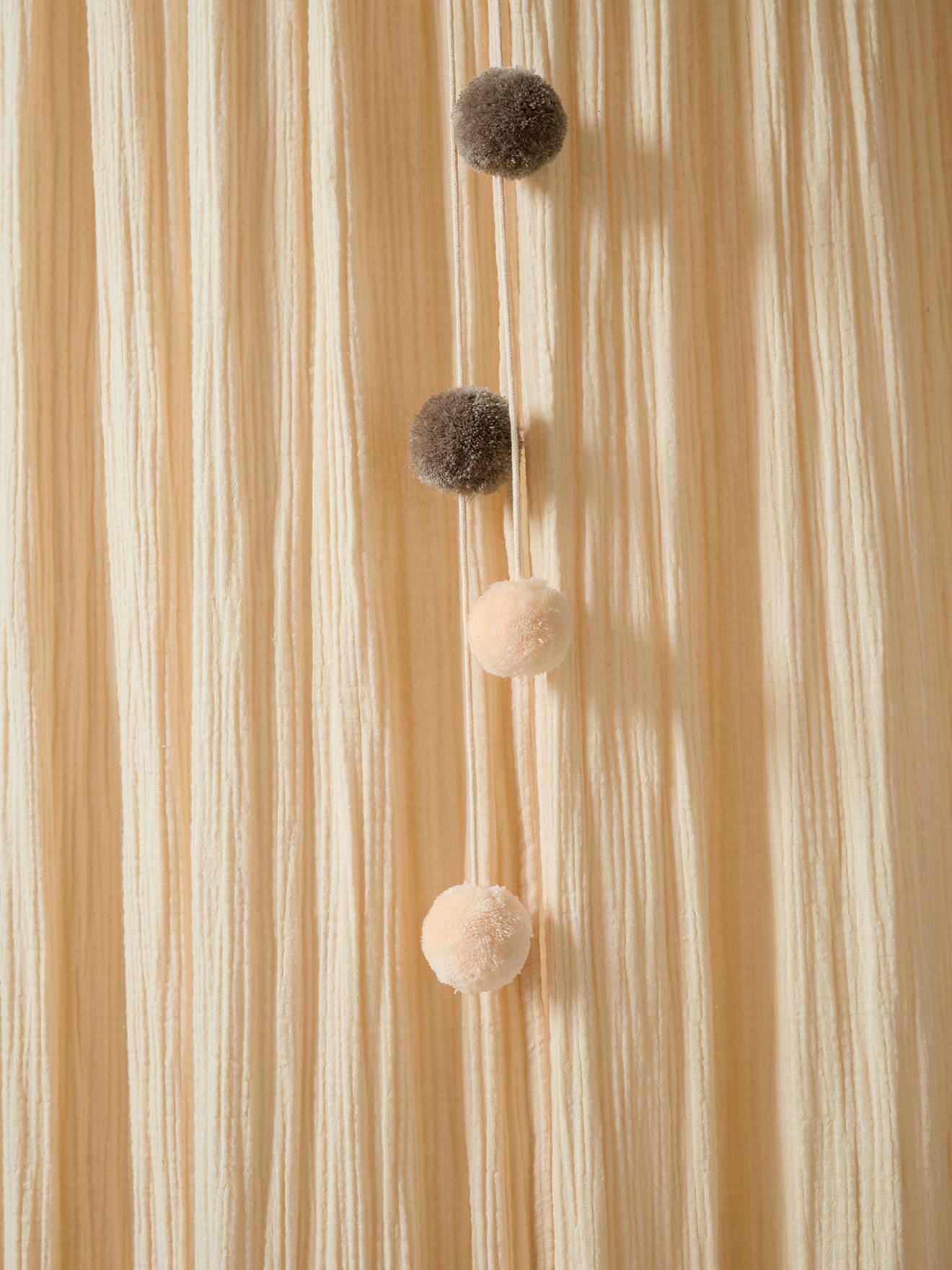 Ciel de lit en gaze de coton avec pompons (Vertbaudet) - Image 2
