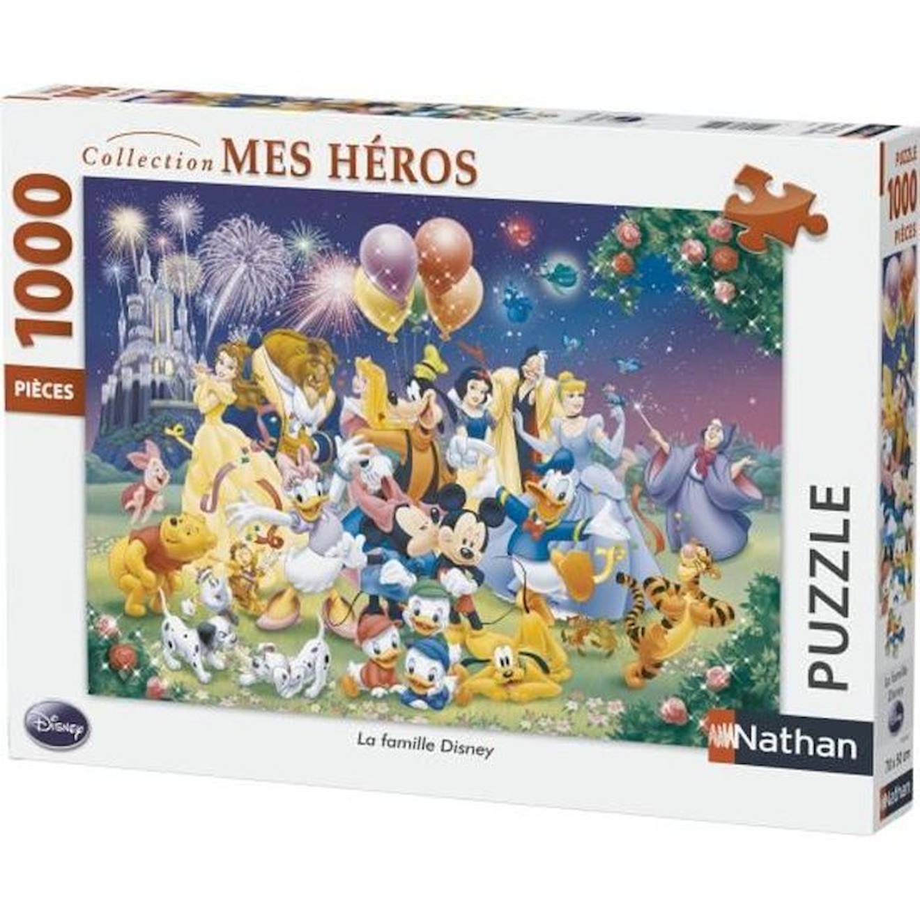 Puzzle 1000 Pièces - La Famille Disney - Marque Nathan - Thème Dessins Animés Et Bd - Mixte - A Part