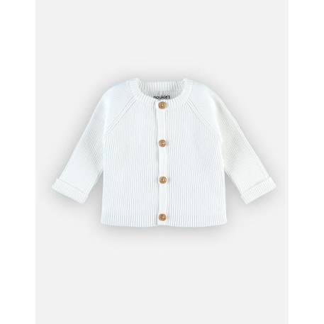 Cardigan en tricot boutonné BLANC+BLEU+ROSE 4 - vertbaudet enfant 