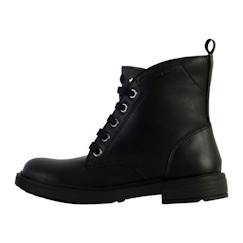 Chaussures-Bottes Enfant Geox Eclair - Noir/Gun - Lacets/Zip - Confort Exceptionnel