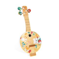 Jouet-Jeux d'imitation-Banjo en bois JANOD Pure - Dès 3 Ans - Cordes de rechange incluses