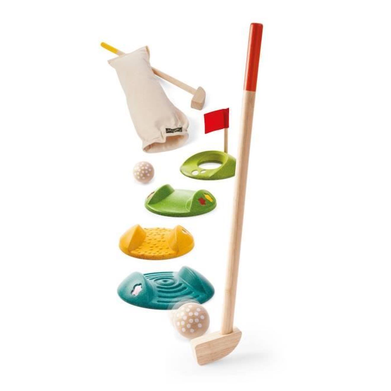 Mini Golf Double En Bois - Plan Toys - Mixte - A Partir De 4 Ans Beige