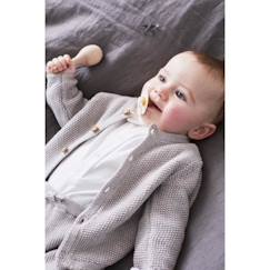 -Cardigan - Mix & Match - Bébé - Coton BIO - Col arrondi - Gris