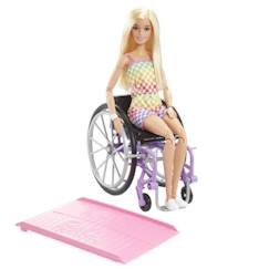 Jouet-Poupons et poupées-Poupée Barbie Fauteuil Roulant Blonde - Barbie - 3 Ans Et +